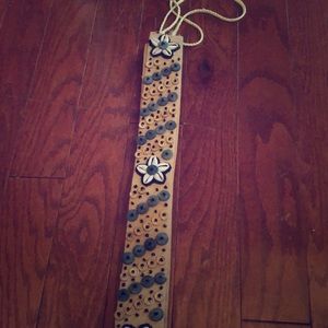 Boho shell and beaded belt